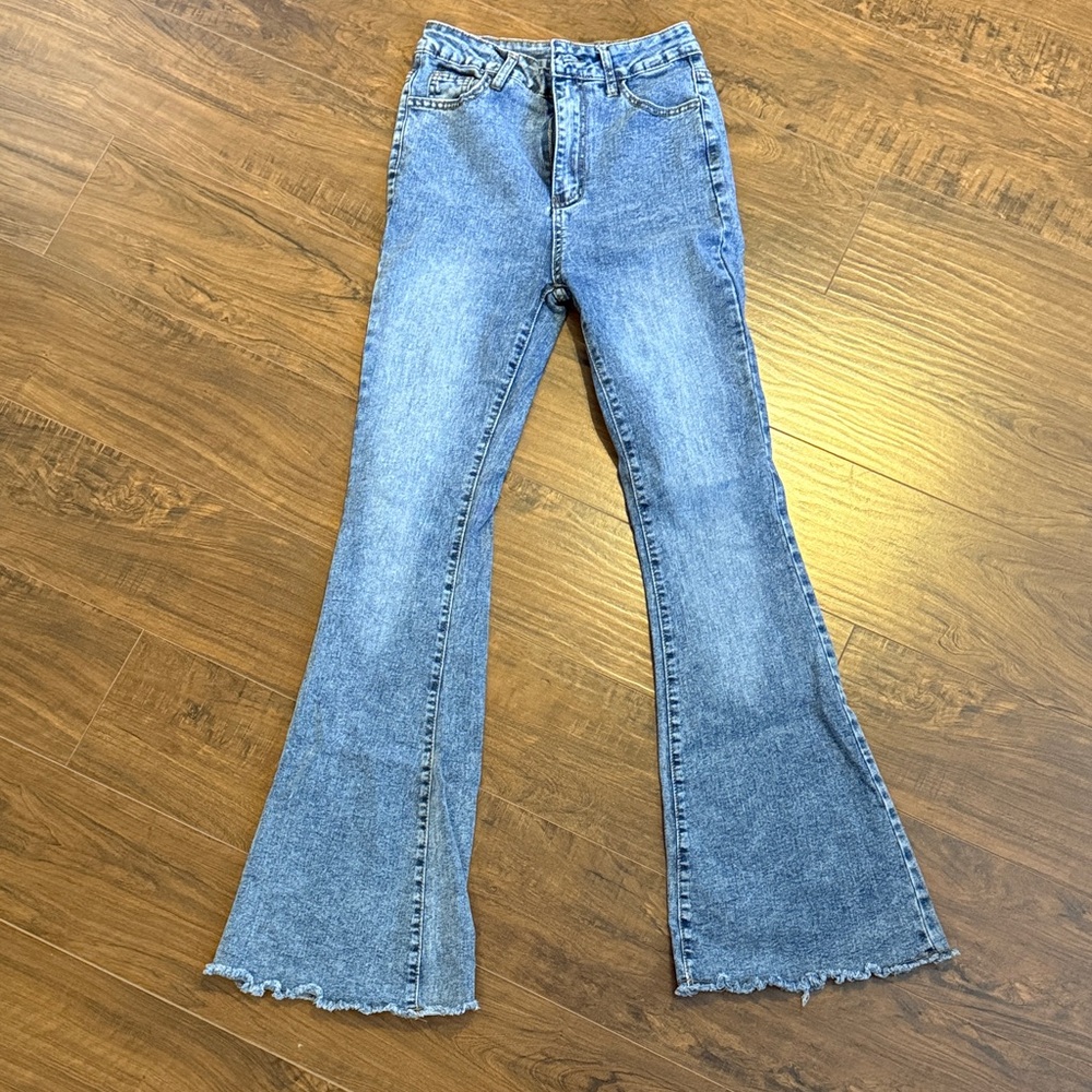 SHEIN Light Blue Flare Jeans